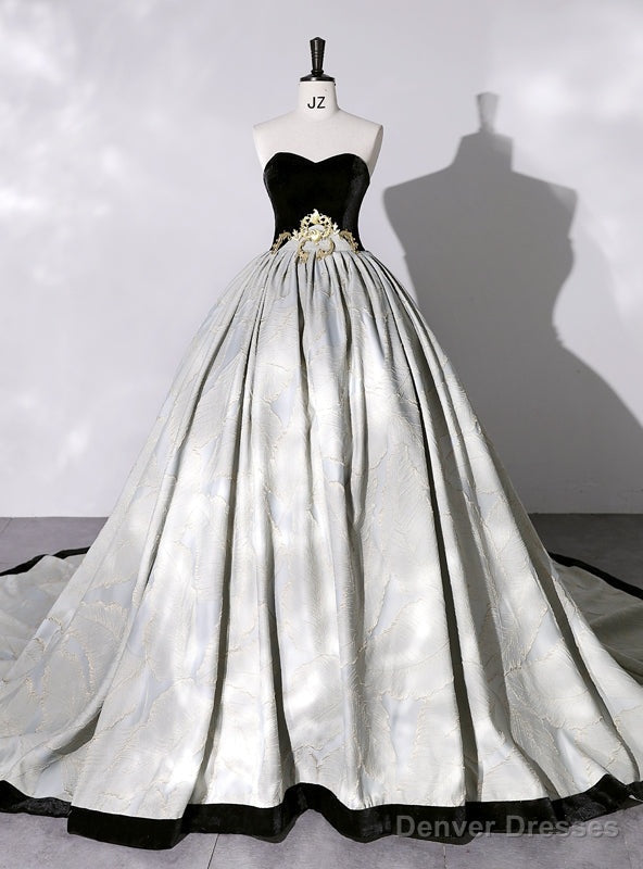 Unique Black Velvet Strapless Quinceanera Dress Main image