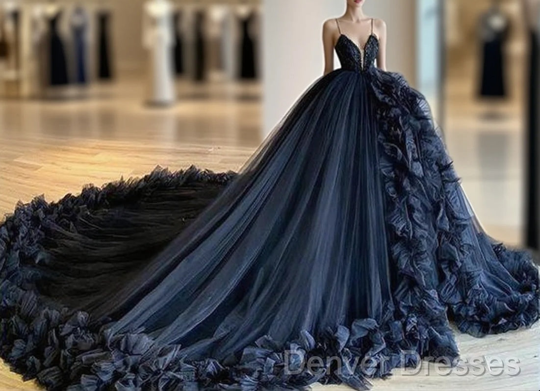 Unique Prom Dress Evenin Gowns Wedding Dress With Train Prom Dress Main image