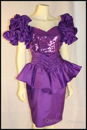 Unique Purple Short Prom Dress, Formal Evening Dress