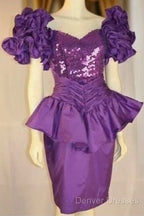 Unique Purple Short Prom Dress, Formal Evening Dress