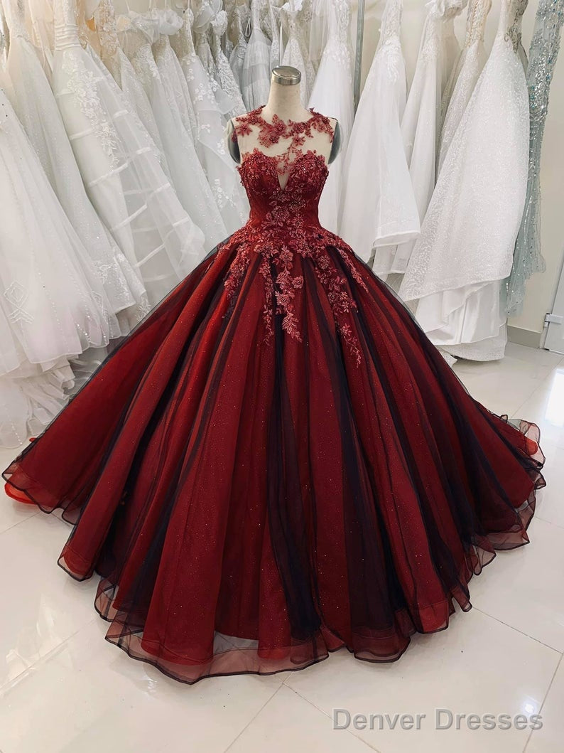 Unique Red Vintage Wedding Dress, Made To Measure Wedding Dress Prom Dress Party Gown