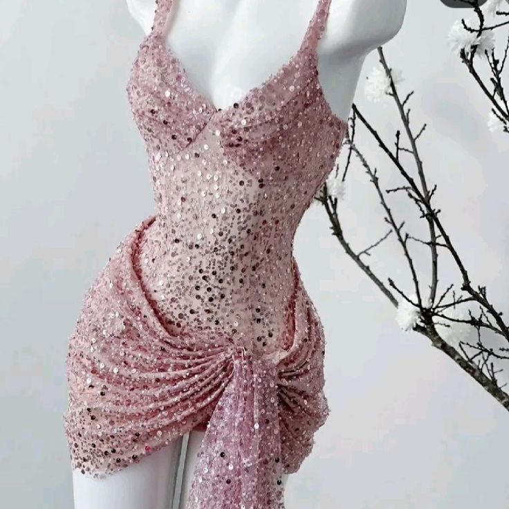 Unique Sheath Straps Sequin Lilac Formal Tight Homecoming Dress 8Th Grad Dance Graduation Dress Short Hoco Dress Secondary image