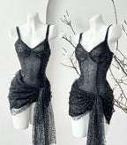 Unique Sheath Straps Sequin Lilac Formal Tight Homecoming Dress 8Th Grad Dance Graduation Dress Short Hoco Dress