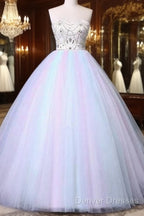 Unique Strapless Sweetheart A Line Wedding Dress Beaded Bridal Prom Gown