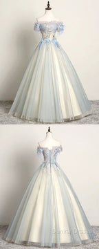 Unique Sweetheart Long Off Shoulder Party Dress, Lace Prom Dress