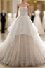 Unique Tulle Lace Long Prom Dress, Tulle Lace Wedding Dress