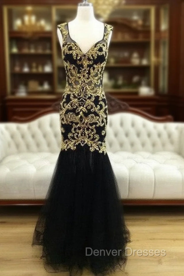 Unique V Neck Sequin Mermaid Long Prom Dress, Formal Dress
