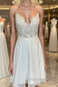 V Neck Short Lace Prom Dress, Cute Short V Neck Lace Formal Homecoming Dress