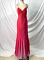 Vibrant Mermaid Thin Strap V-Neck Beaded Chiffon Long Prom Dress Evening Dress