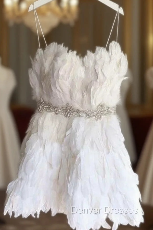 Vintage A Line Satin White Homecoming Dress 18Th Birthday Outfits Main image