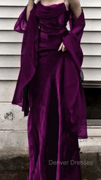 Vintage A line Spaghetti Straps Sleeveless Burgundy Prom Dress Long Prom Dress