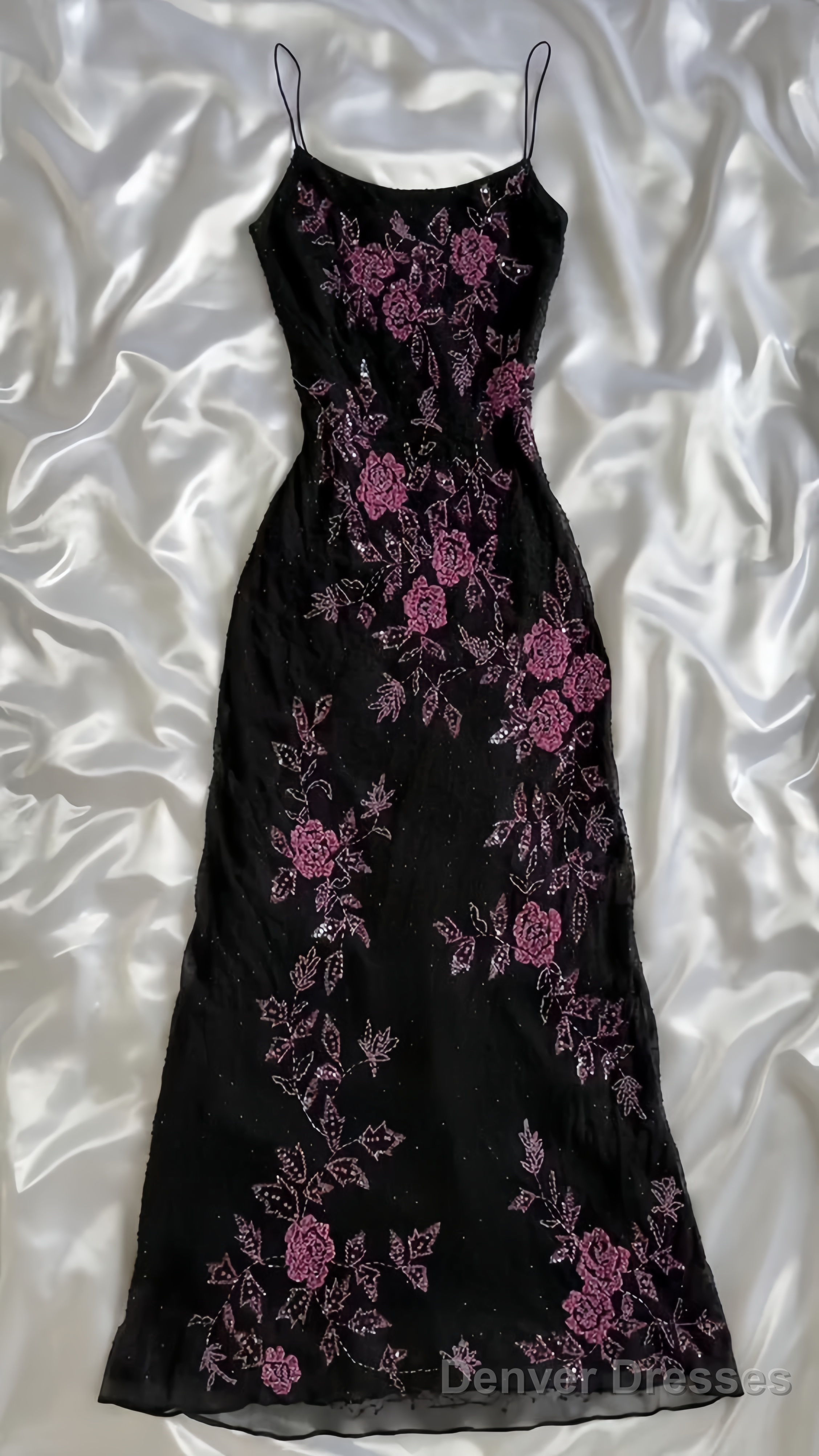 Vintage A line Straps Black Lace Prom Dresses 22th Birthday Main image