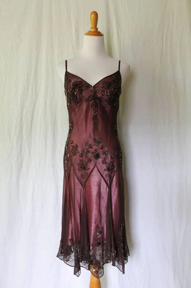 Vintage A Line Straps Dark Pink Prom Dress 22Th Birthday Outfit