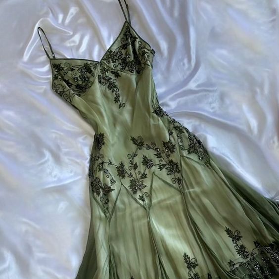 Vintage A Line Straps Green Prom Dress 22Th Birthday Outfit Secondary image