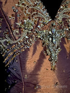 Vintage Ball Gown Halter Brown Sleeveless Long Prom Gown Fairy Prom Dress