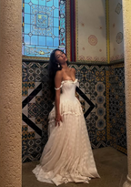 Vintage Ball Gown Off The Shoulder Satin Lace Prom Dress Wedding Dress