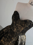 Vintage Ball Gown Sweetheart Sleeveless Long Prom Gown Fairy Black Prom Dress