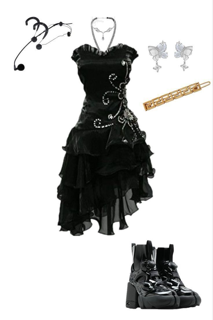 Vintage Black Straps Beaded Evening Dress Ruffled Homecoming Dress
