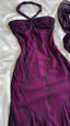 Vintage Blue Chiffon Long Prom Dress Elegant  Beaded Party Dress