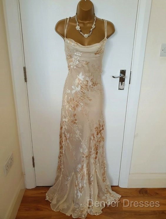Vintage Champagne Floral Prom Dress Mermaid Birthday Outfits Secondary image