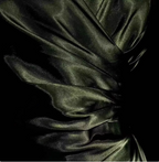 Vintage Emerald Green V-Neck Ruffled Satin Long Prom Dress Evening Dress