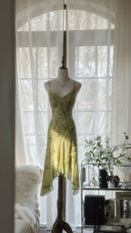 Vintage Evening Dress, Sleeveless Green Party Gowns