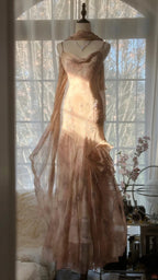 Vintage Evening Dress, Sleeveless Long Party Gowns