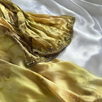 Vintage Gold Spaghetti Strap Silk Sheath Prom Dresses Beaded Evening Gowns With Scarf