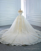 Vintage Lace Wedding Dress Off The Shoulder Bridal Gown