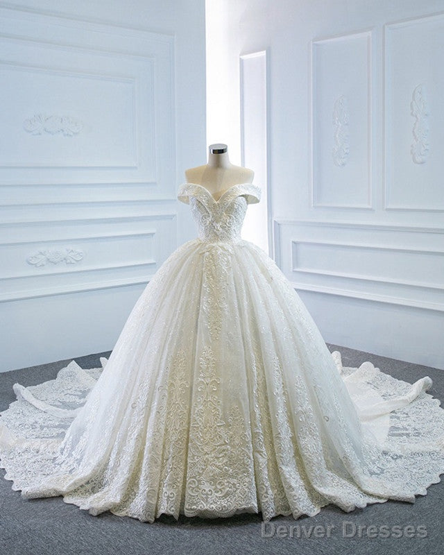 Vintage Lace Wedding Dress Off The Shoulder Bridal Gown Main image