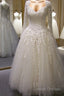 Vintage Long Sleeves Wedding Dress Princess