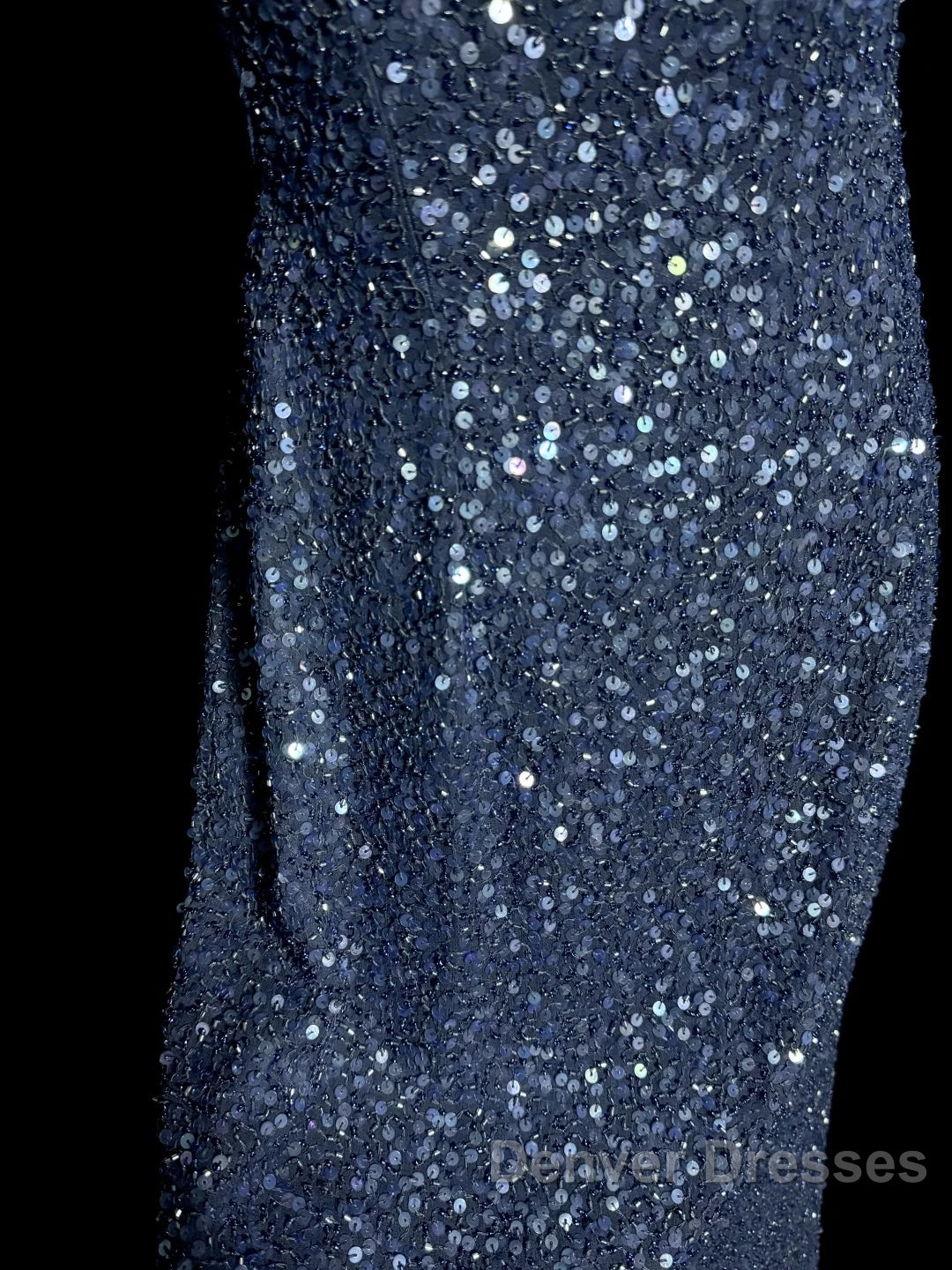 Vintage Mermaid Boat Neck Blue Sequin Backless Prom Gown Fairy Prom Dress