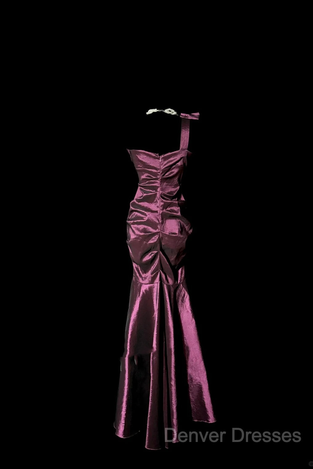 Vintage Mermaid One Shoulder Sleeveless Long Prom Gown Fairy Prom Dress
