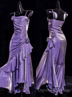 Vintage Mermaid Spaghetti Straps Long Lilac Prom Dress Birthday Outfits