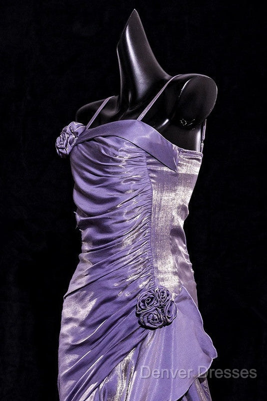 Vintage Mermaid Spaghetti Straps Long Lilac Prom Dress Birthday Outfits