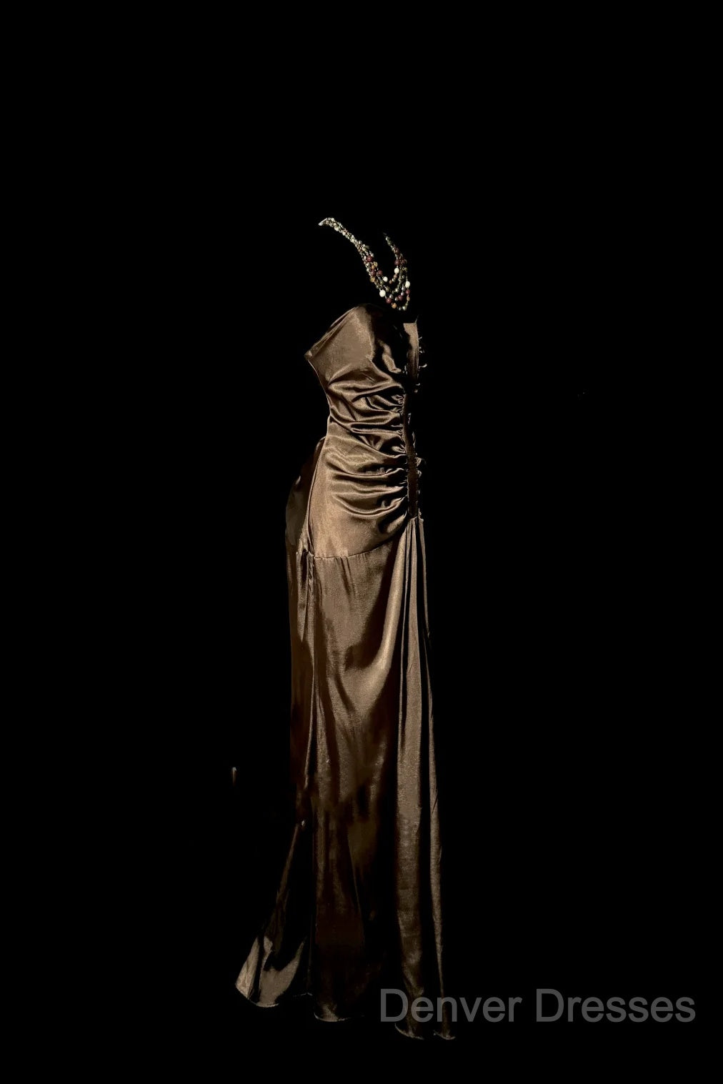 Vintage Mermaid Sweetheart Brown Long Prom Gown Fairy Prom Dress