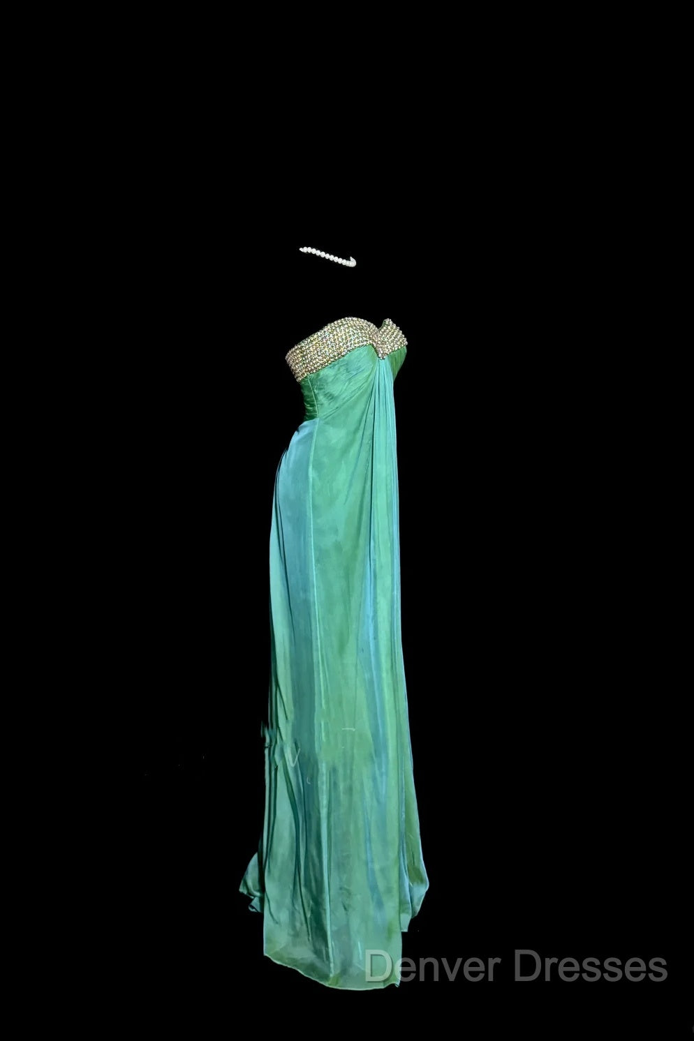 Vintage Mermaid Sweetheart Green Long Prom Gown Fairy Prom Dress