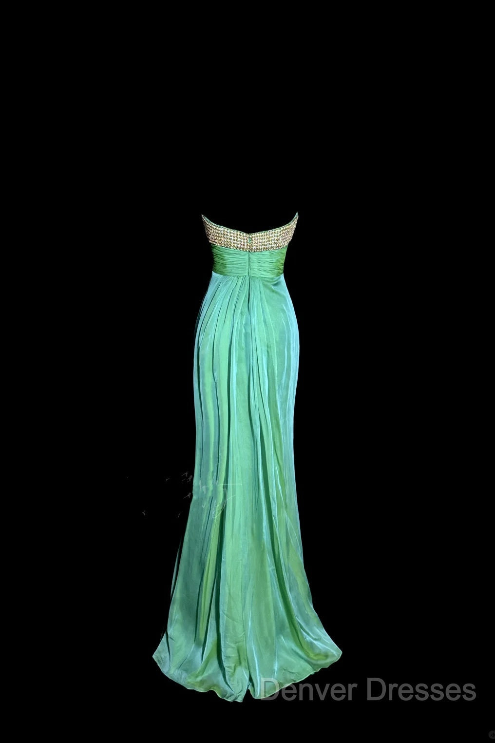 Vintage Mermaid Sweetheart Green Long Prom Gown Fairy Prom Dress