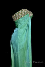 Vintage Mermaid Sweetheart Green Long Prom Gown Fairy Prom Dress