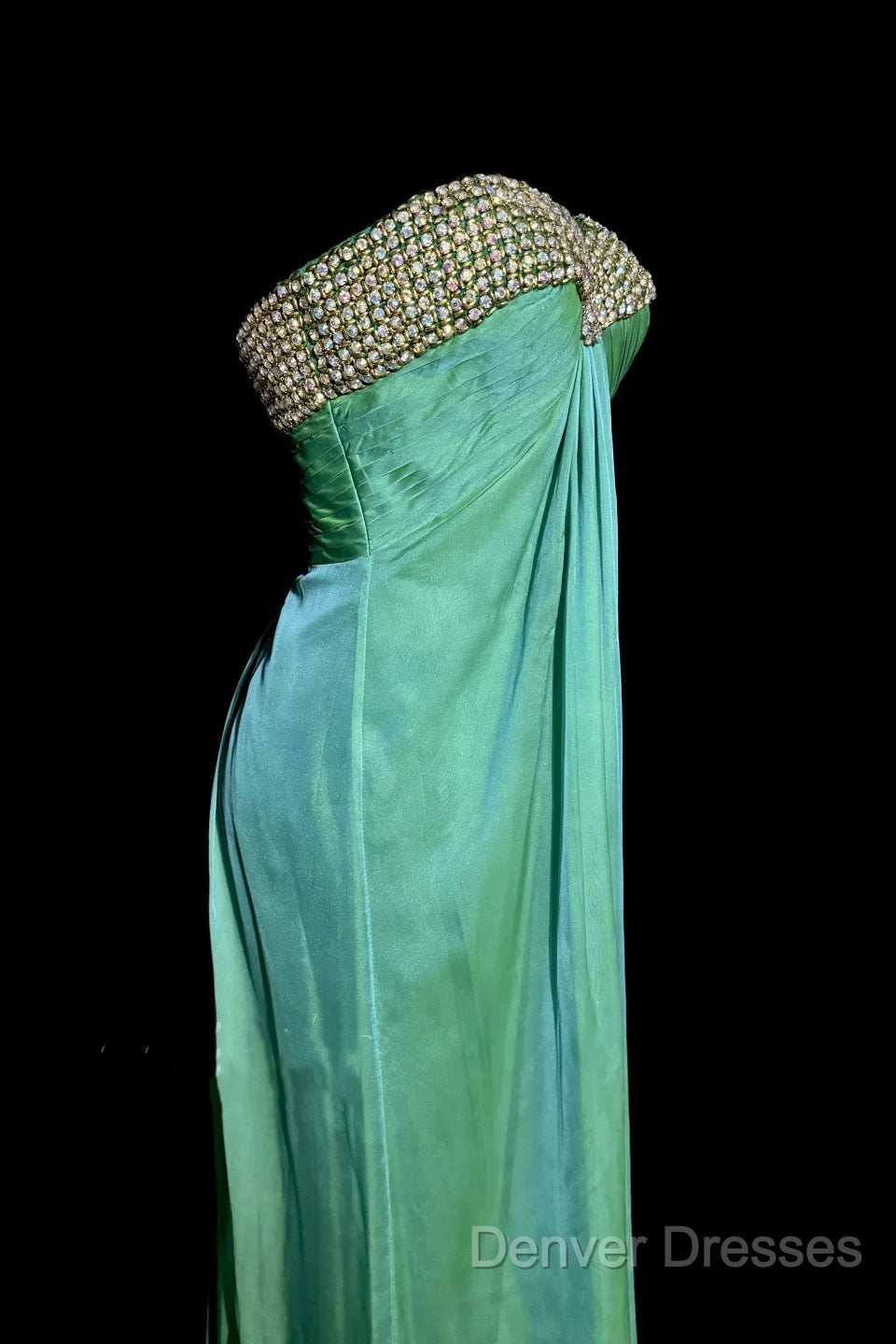 Vintage Mermaid Sweetheart Green Long Prom Gown Fairy Prom Dress