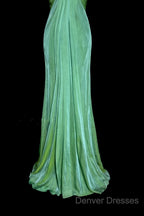 Vintage Mermaid Sweetheart Green Long Prom Gown Fairy Prom Dress