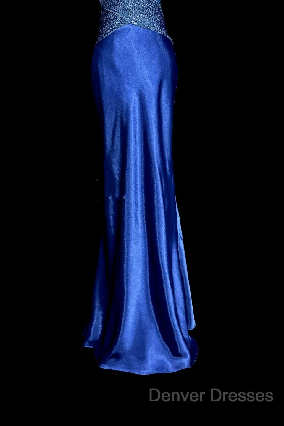 Vintage Mermaid Sweetheart Neckline Royal Blue Satin Backless Prom Gown Fairy Prom Dress
