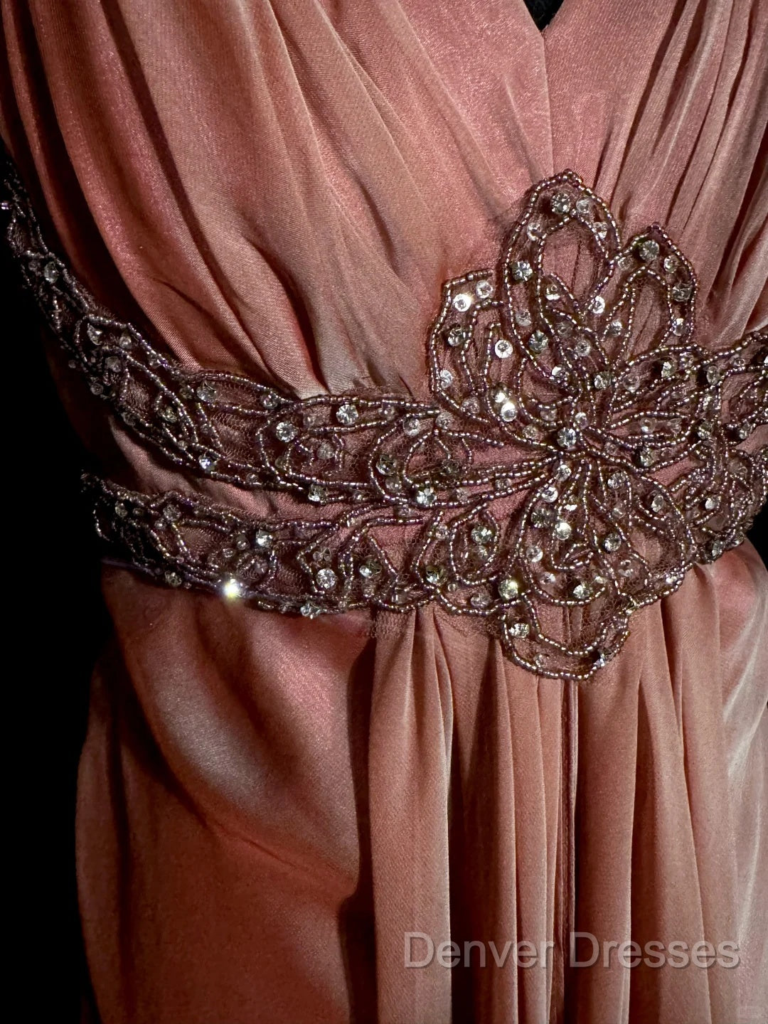 Vintage Mermaid V Neckline Pink Backless Long Prom Gown Fairy Prom Dress
