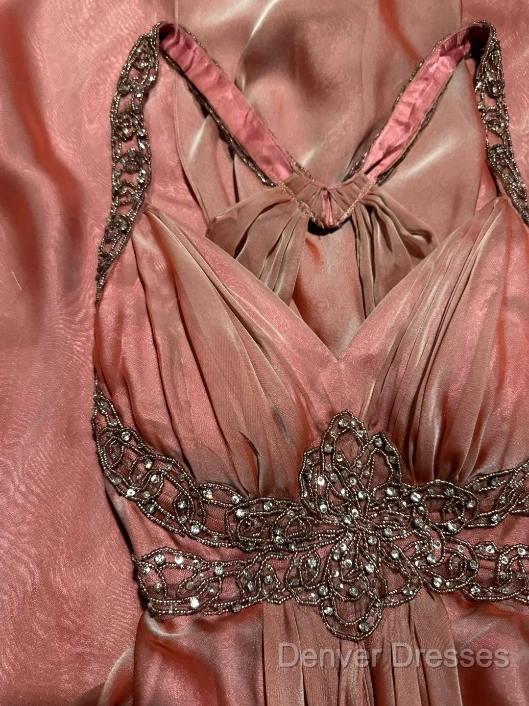 Vintage Mermaid V Neckline Pink Backless Long Prom Gown Fairy Prom Dress