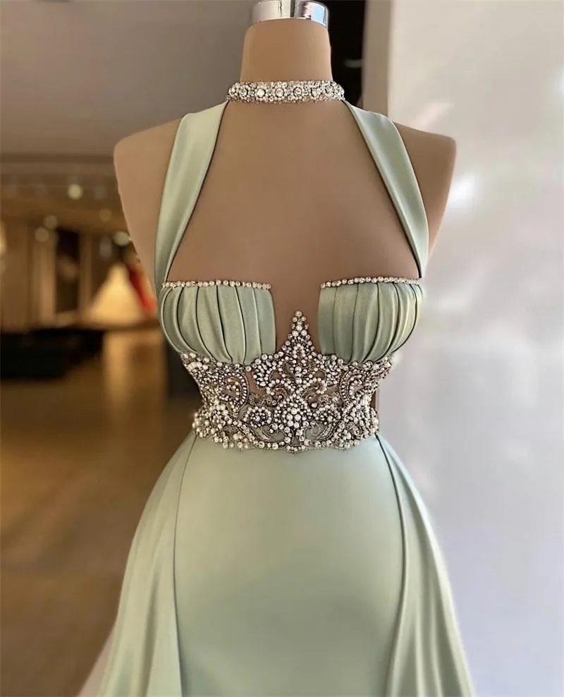 Vintage Sage Green Prom Dress Long Prom Dress Secondary image