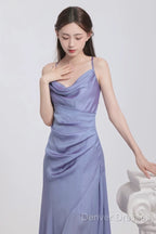 Vintage Sheath Halter Lilac Ankle Length Prom Dress Birthday Outfits