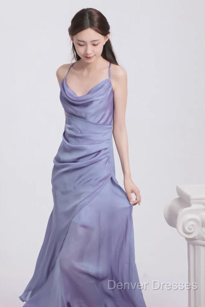 Vintage Sheath Halter Lilac Ankle Length Prom Dress Birthday Outfits