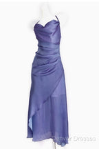 Vintage Sheath Halter Lilac Ankle Length Prom Dress Birthday Outfits