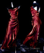 Vintage Sheath Spaghetti Straps Burgundy Ankle Length Prom Dress Birthday Outfits