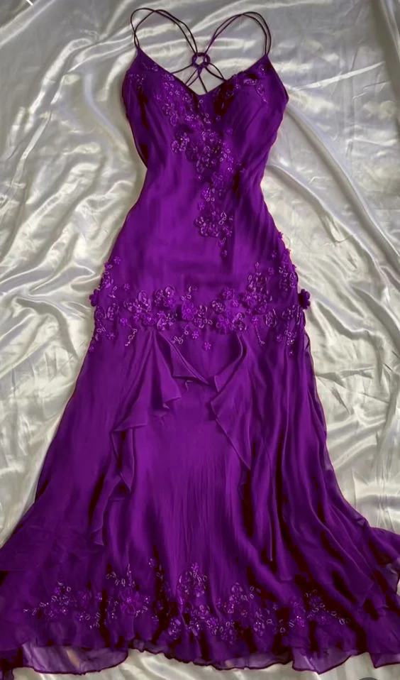 Vintage Sheath Spaghetti Straps Burgundy Long Prom Dress Evening Dress With Beads
